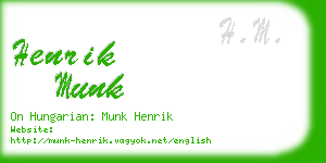 henrik munk business card